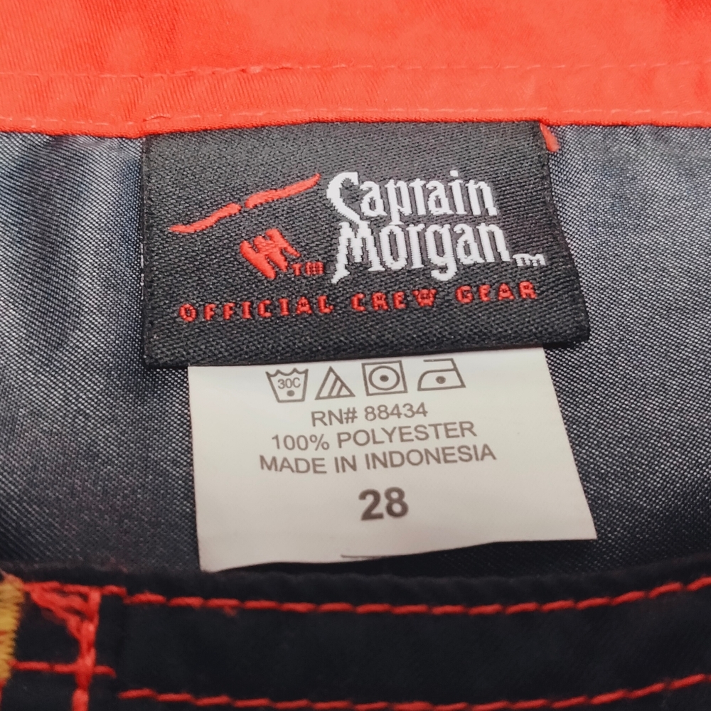 Captain Morgan Board Shorts Mens Size 28 Pirate Rum Swim Trunks View 6